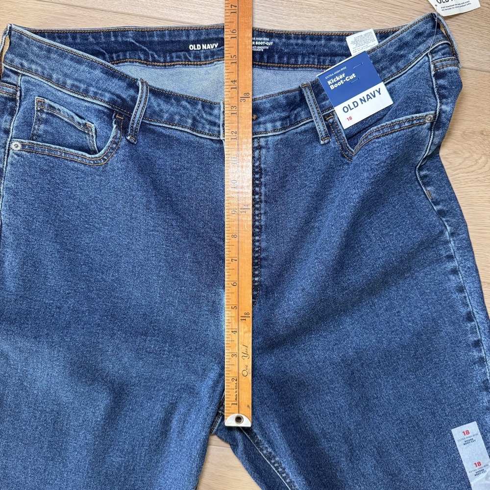 Old Navy Extra High-Rise Kicker Boot-Cut Secret-Slim Pockets Lot Of 2 SZ 18 NWT - Picture 11 of 15